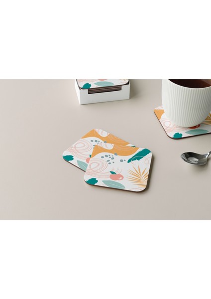 Dekoratif Bardak Altlığı Minimal Desen 238