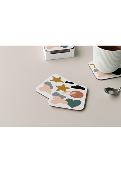 Dekoratif Bardak Altlığı Minimal Desen 244