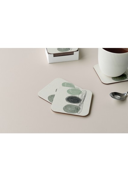 Dekoratif Bardak Altlığı Minimal Desen 249
