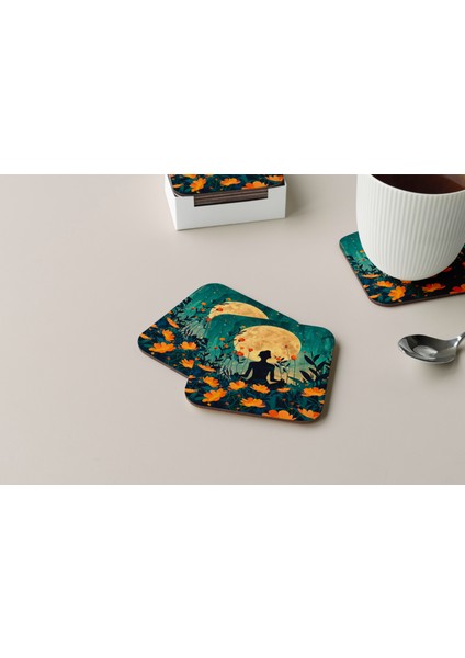 Dekoratif Bardak Altlığı Yogo Pozları 28