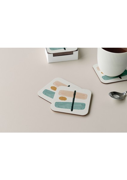 Dekoratif Bardak Altlığı Minimal Desen 258