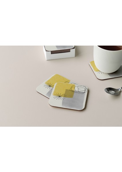 Dekoratif Bardak Altlığı Minimal Desen 261