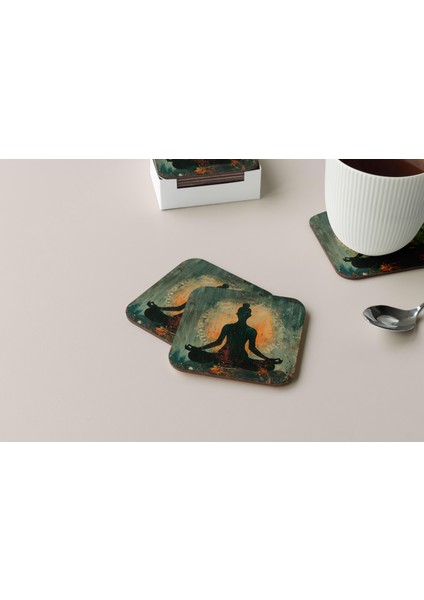 Dekoratif Bardak Altlığı Yogo Pozları 177