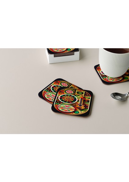 Dekoratif Bardak Altlığı Yogo Pozları 175