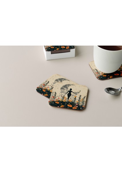 Dekoratif Bardak Altlığı Neon Desen 31