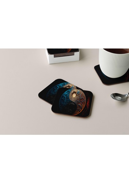 Dekoratif Bardak Altlığı Neon Desen 93