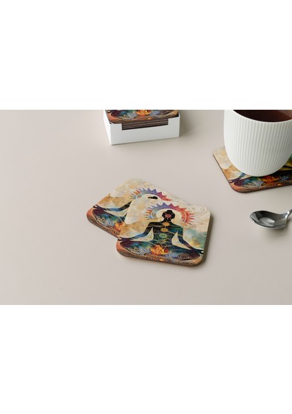 Dekoratif Bardak Altlığı Neon Desen 55