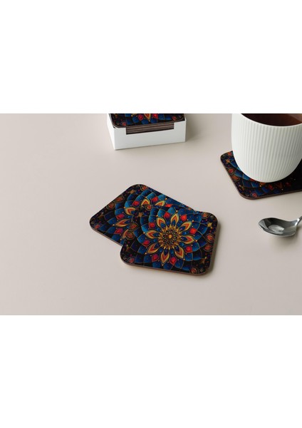 Dekoratif Bardak Altlığı Neon Desen 99