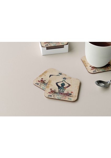 Dekoratif Bardak Altlığı Yogo Pozları 247