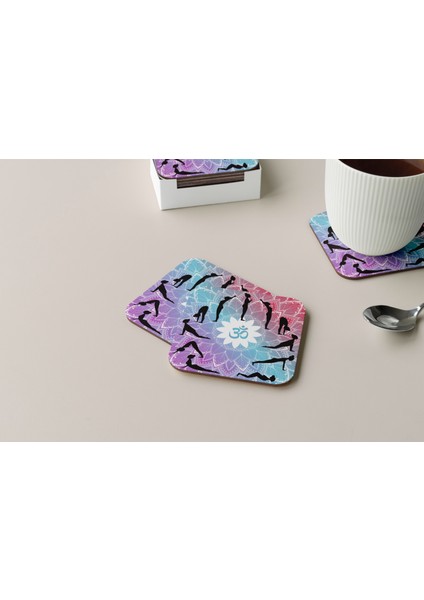 Dekoratif Bardak Altlığı Neon Desen 02