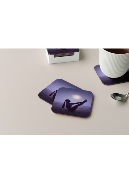 Dekoratif Bardak Altlığı Neon Desen 16