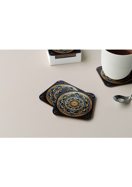 Dekoratif Bardak Altlığı Neon Desen 38