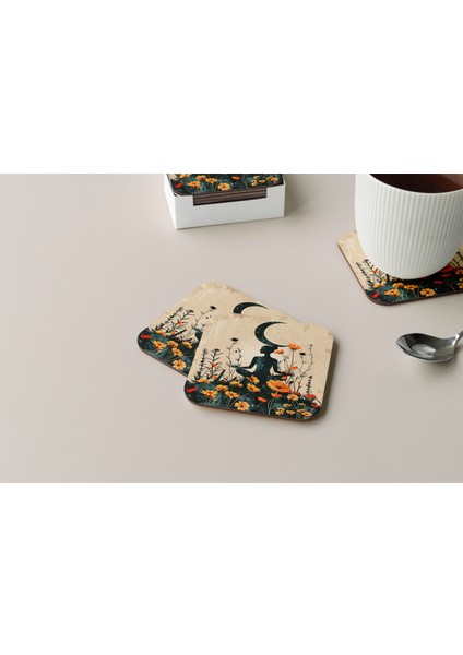 Dekoratif Bardak Altlığı Neon Desen 88