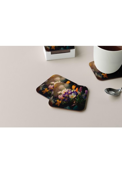 Dekoratif Bardak Altlığı Neon Desen 90