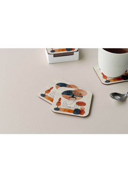 Dekoratif Bardak Altlığı Yogo Pozları 172