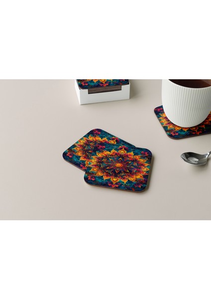 Dekoratif Bardak Altlığı Neon Desen 133