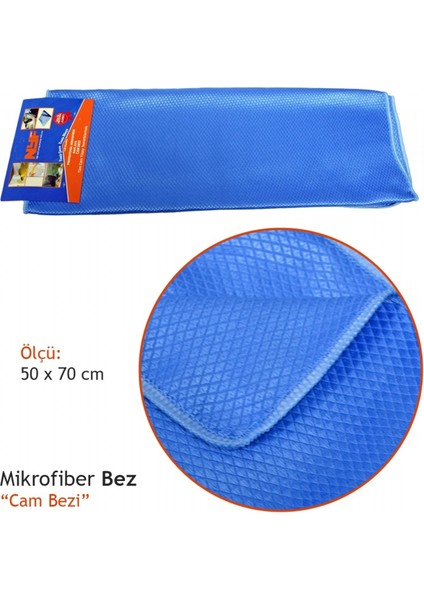 Mikrofiber Bez Cam Baklava Desen 50X70 Cm 22405