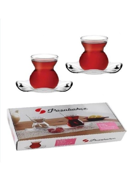 96574 Dantel Çay Takımı 140 cc 12 Parça 6 Adet Çay Bardağı 6 Adet Çay Tabağı