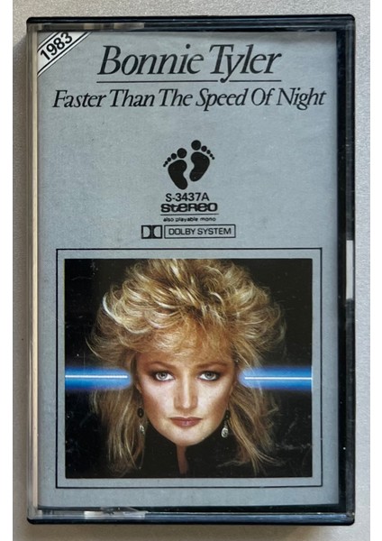 Bonnie Tyler Faster Than The Speed Of Night Kaset (Orjnal Dönem Foot Print Stüdyo Baskı Kaset)