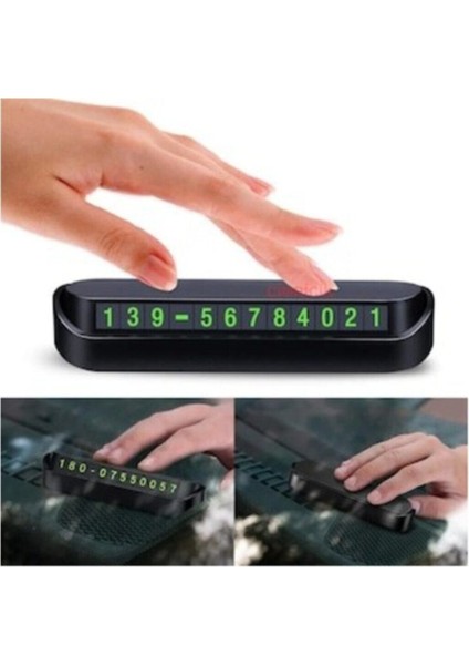 Araç Parktel Numaratör Oto Telefon Park Numaratörü Ön Cam Torpido Siyah fiyatları