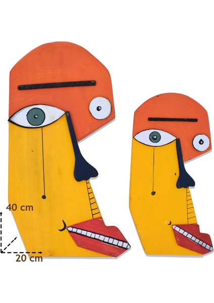 Picasso Mask Seti Ahşap Dekoratif Duvar Objesi Maske fırsatları