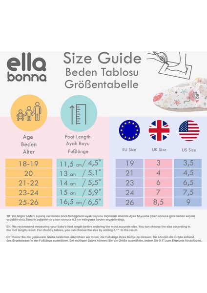 Ella Bonna Desenli Bebek Patiği, Kaydırmaz Taban, Ev Kreş Ayakkabısı Panduf, Okyanus Canlıları