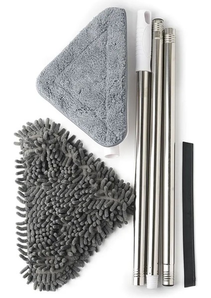 Teleskopik Saplı 150 cm Üçgen Mop, Cam, Duvar, Tavan, Fayans ve Parke Temizleyici