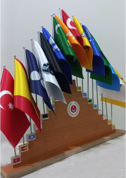 16 Büyük Türk Devleti Kaideli Bayrak seti