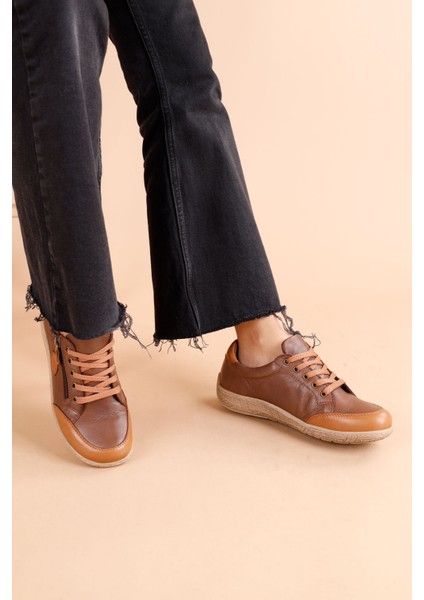 Cosmina Kadın Deri Kahve Taba Günlük Ayakkabı