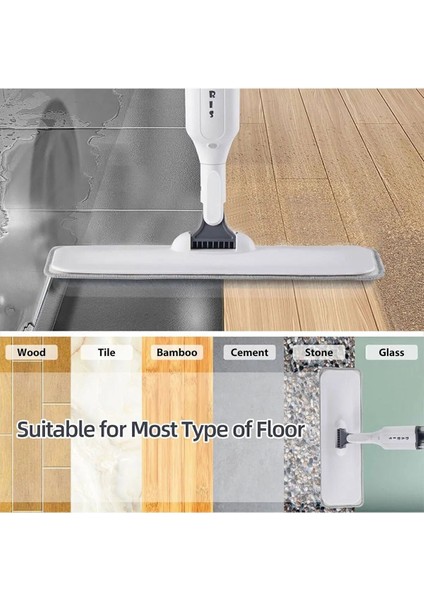 Sprey Mop Su Hazneli Pratik Temizlik Seti 3 Adet Mikrofiber Spray Mop