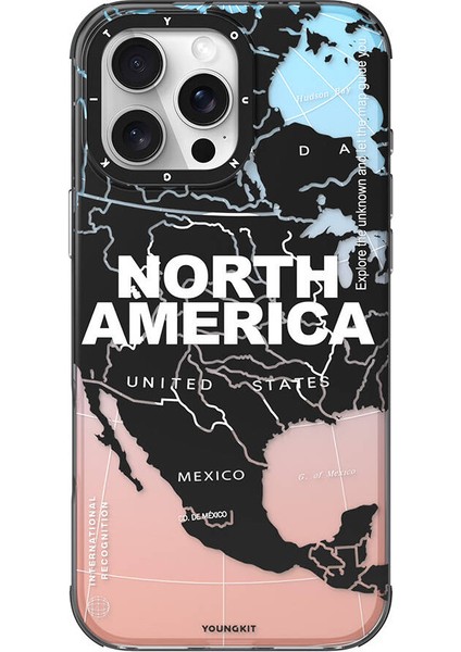 iPhone 16 Pro Uyumlu Kılıf Magsafe Şarj Özellikli Youngkit Universal Serisi Kapak Siyah-Beyaz