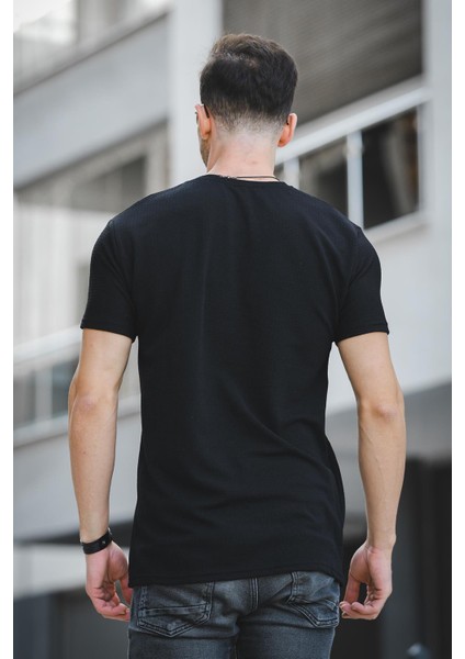 Ft Dont Limit Baskılı Waffle Bisiklet Yaka Likralı Slim Fit Erkek Tshirt fırsatları