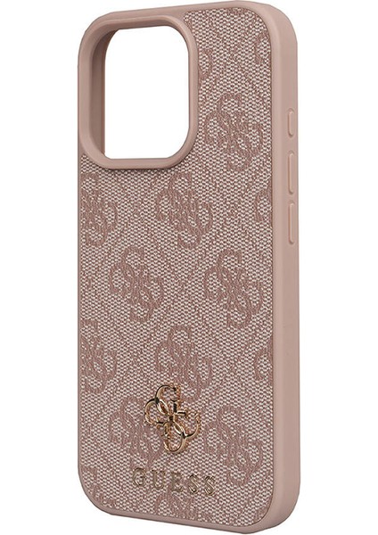 iPhone 16 Pro Uyumlu Kılıf Magsafe Şarj Özellikli Guess Orjinal Lisanslı Small 4g Classic Pembe