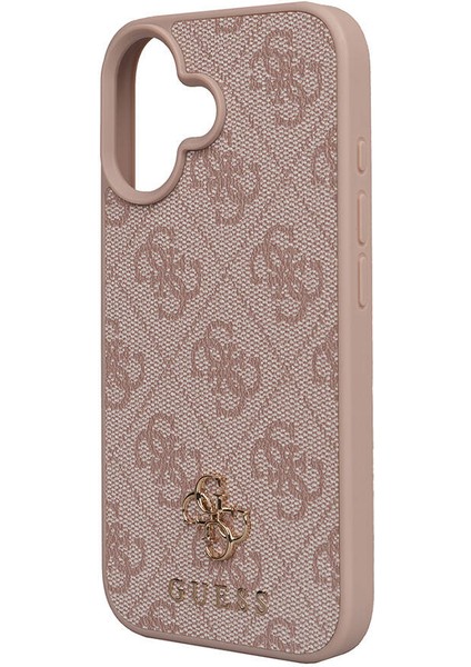 iPhone 16 Uyumlu Kılıf Magsafe Şarj Özellikli Guess Orjinal Lisanslı Small 4g Classic Pembe