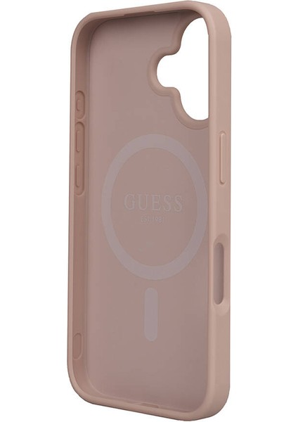 iPhone 16 Uyumlu Kılıf Magsafe Şarj Özellikli Guess Orjinal Lisanslı Small 4g Classic Pembe fırsatları
