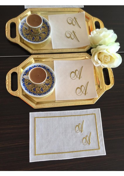 Kişiye Özel Nakışlı Söz & Nişan Mendili, Tepsi Örtüsü, Söz Mendili