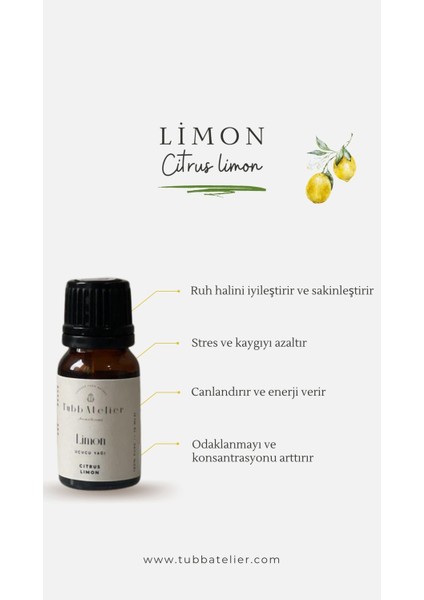 Limon Uçucu Yağı Saf 10 ml