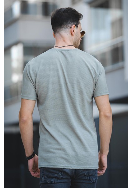 Ft Dont Limit Baskılı Waffle Bisiklet Yaka Likralı Slim Fit Erkek Tshirt fırsatları