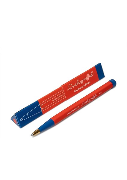 x Bauhaus Edition Drehgriffel Red / Blue Ballpoint Pen Tükenmez Kalem 366205