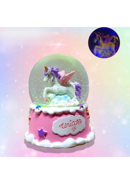 Iyi Ki Varsın Sihirli Unicorn Işıklı Kar Küresi Arkadaşa Hediye