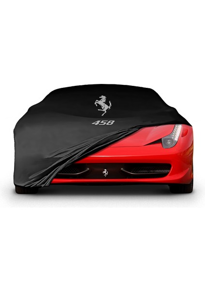 Ultra Shop Ferrari 458 Uyumlu Araba Brandası Siyah Kumaş Penye Toz Geçirmez Garaj Brandası Oto Branda