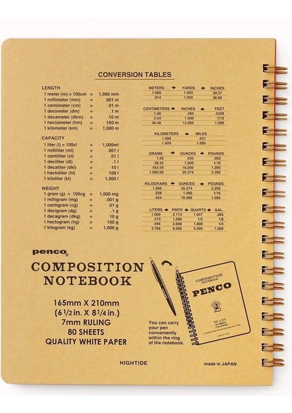 Coil Composition Notebook White A5 Çizgili Telli Defter