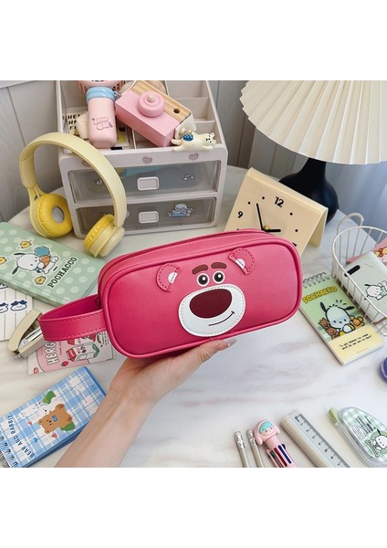 Disney Disney Sevimli Üç Boyutlu Kalem Kutusu, Büyük Kapasiteli ve Yüksek Görünümlü Pu Taşınabilir Kırtasiye Kutusu Öğrenci Saklama Çantası (Yurt Dışından)