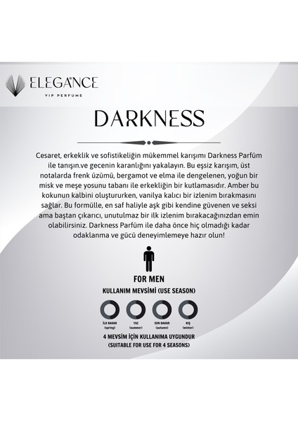 Darkness Edp Etkili Erkek Parfümü For Men 50 ml modelleri