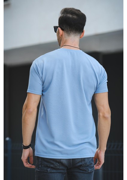 Ft New Club Baskılı Otoban Bisiklet Yaka Likralı Slim Fit Erkek Tshirt fırsatları