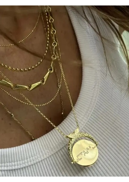 Serenay Kolye • Je T’aime • Seni Seviyorum Kolyesi 18 K Gold 925 Gümüş Sevgiliye • Eşe Hediye Kolye