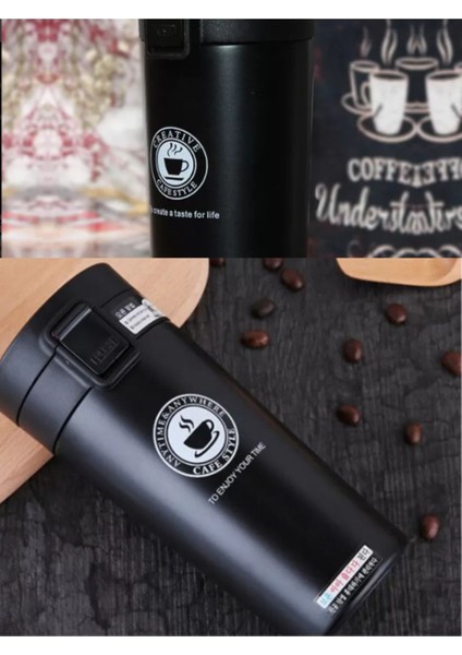 Çift Katmanlı Paslanmaz Çelik Bardak Mug Termos 380ML Çay Kahve Termosu 12 Saat Sıcak Soğuk Filtreli Filtreli Çift Katmanlı Termos Çay Kahve Termosu