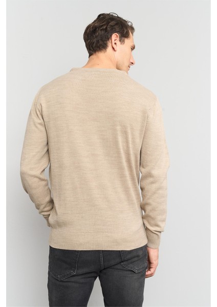 Çetinkaya Mentality K25 3175 Bisiklet Yaka Triko Basic Vizonmelanj fırsatları