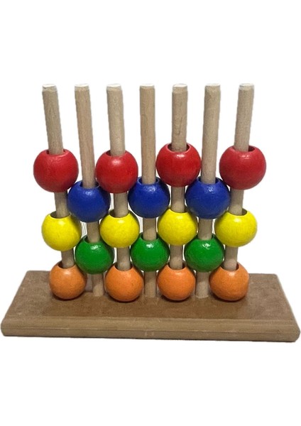 Ahşap Montessori Kavram Oyuncakları Seti 4'lü Kademeli Boncuk Halka Sıralama fırsatları