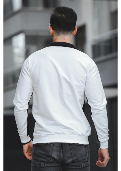Shibu Parçalı Yarım Fermuarlı Yakalı Erkek Sweatshirt fırsatları